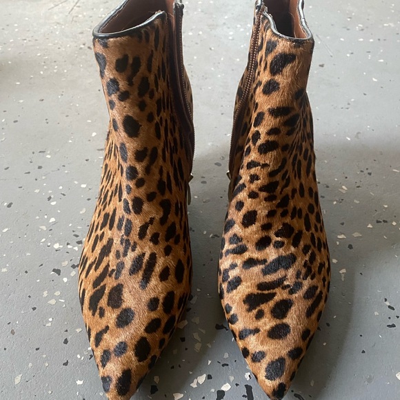 franco sarto reeve ankle booties leopard